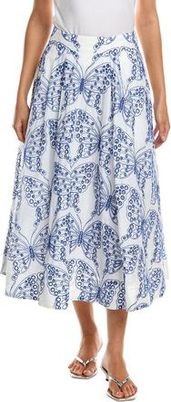 Milly Butterfly Eyelet A-Line Skirt