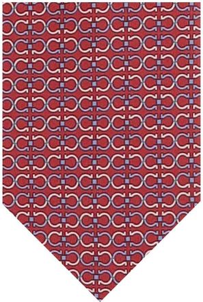 Ferragamo Red Gancini Logo Tie