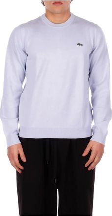 Lacoste Hemelse Mesh Poeder - Heren - Ronde hals truien - Blauw - 3XL - Katoen - Truien & Vesten