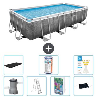 Bestway Piscina Bestway Power Steel Rectangular - 488x244x122 Cm - 8-piezas S619