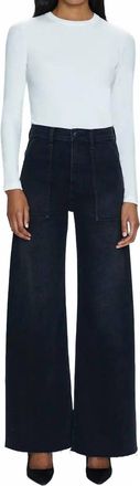 Pistola Denim Penny Utility High Rise Wide Leg Jeans In Black