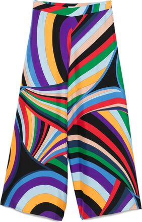 Pucci 2024 zijden broek met Iride-print - Blauw