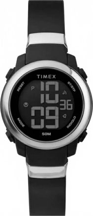 Timex Womens Digital Resin Strap Watch In Black