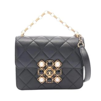 Chanel Pre-owned Matelasse Lamslederen 2Way Schoudertas - Dames - Pre-owned - Zwart - Maat: ONE Size Leer