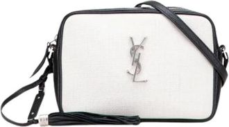 Saint Laurent Pre-owned Cross Body Bags, female, White, Size: ONE SIZE Pre-owned Canvas Crossbody Bag