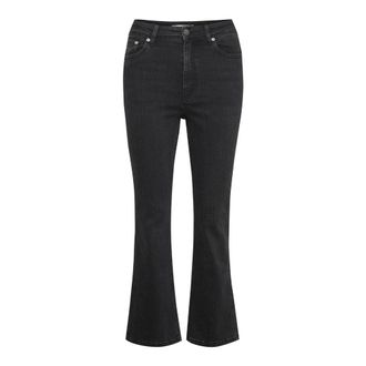 Gestuz Flared Trousers Washed Grey - female - Gestuz - Flare Jeans - Gray - W31 - Jeans