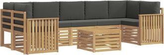 vidaXL Conjunto De Sof&aacute;s De Exterior 8 Uds. Blanco Y Antracita Vidaxl
