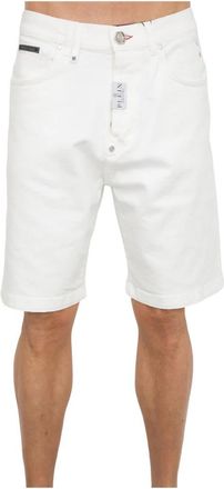 Philipp Plein Witte denim shorts Formentera Fit - Heren - Denim shorts - Wit - W32 - Denim - Korte Broeken