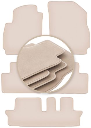OEM Alfombrillas Beige Premium Para Chevrolet Orlando I 7 Plazas 2011-2015