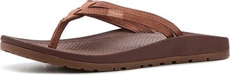 Chaco Lowdown Leather Flip Womens Sandals Burnt Chestnut : 10 B - Medium