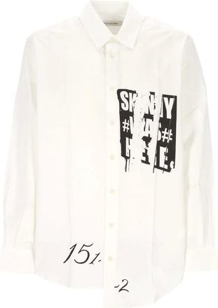 Applied Art Forms Overhemd met grafische print - Wit
