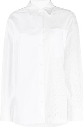 Kenzo Shirt - Dames - Overhemden - Wit - S - Katoen - Overhemden