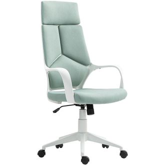 HOMCOM Homcom - Sedia Poltrona da Ufficio o Gaming con Schienale Alto in Tessuto Verde