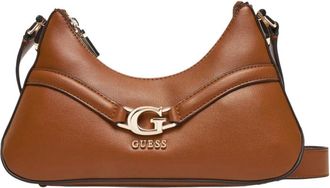 Guess Tassen, Dames, Bruin, ONE Size, Polyester, Dea Crossbody Top Zip