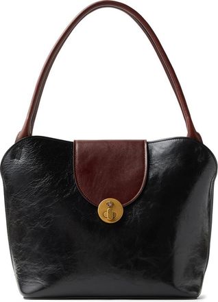 Versace Medium Vivian Leather Shoulder Bag in Moka-Gold 82 at Nordstrom