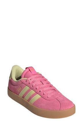 adidas VL Court 3.0 Sneaker in Pink Fusion/yellow/Gold Met at Nordstrom Rack, Size 6.5