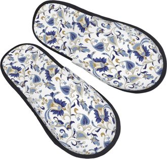 Generic House Slippers Blue Pai-Sley Reusable Slippers Warm Indoor Shoes For Men Winter Room L