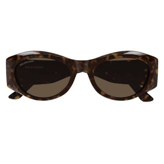 Balenciaga Brown Oval Ladies Sunglasses BB0396SK 002 55