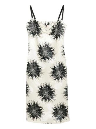 Samuel Gui Yang floral print dress - Neutrals
