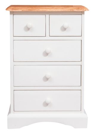 Biscottini International Comodino Bianco Shabby 74x51x30 Cm Made In Italy Comodino Camera Da Letto Country Comodino Vintage 5 Cassetti Comodini Shabby