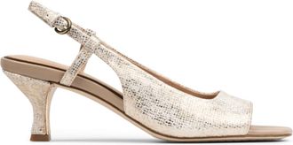 Donald J Pliner Womens Grinn Peep Toe Slingback Heels In Camel
