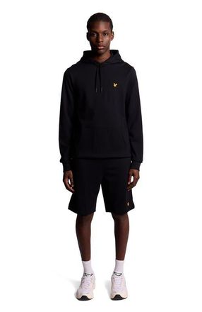 Lyle & Scott Fly Fleece Long Sleeve Hoodie in Jet Black at Nordstrom, Size X-Large
