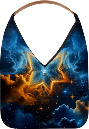 Generic Stars Nebula Reusable Lightweight Grocery Bags - Foldable Into Compact Pouch, Washable & Sturdy, Multipurpose for Shopping and Travel