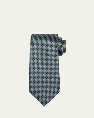 Ermenegildo Zegna Mens Woven Silk Jacquard Tie