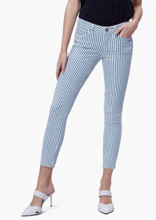 Paige Verdugo Ultra Skinny Jeans In White/navy