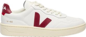 Veja Witte Leren Sneakers met Su&egrave;de Panelen - Dames - Sneakers - Wit - 37 EU - Su&egrave;de - Schoenen