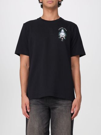 Casablanca T-shirt girocollo in cotone con stampa grafica e logo a contrasto