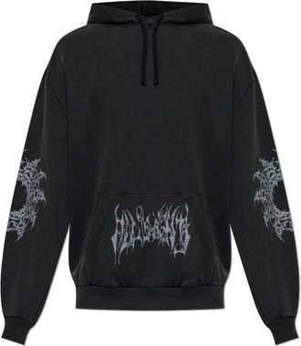 AllSaints Helvette Sweatshirt - Heren - Hoodies - Zwart - M - Katoen - Hoodies & sweatvesten