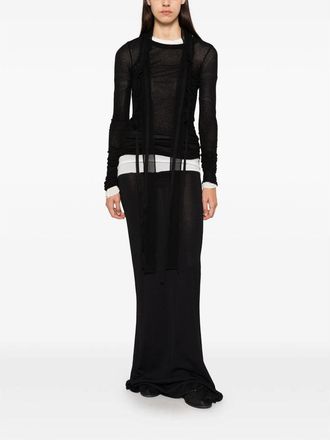 Ann Demeulemeester Ruffled Cotton Hair Accessory - Black
