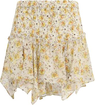 Isabel Marant Womens Skirt Fiala Light Yellow-Ecru Viscose Yellow/ecru