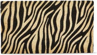 Tag Zebra Non-Slip Coir Mat Multi Coir Everyday in Black at Nordstrom, Size Medium