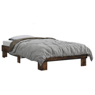 vidaXL Estructura De Cama Roble Ahumado 80 X 200 Cm Vidaxl