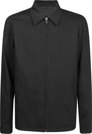 Rick Owens Black Shirt Collar Jacket