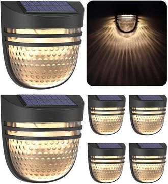 OEM Juego De 6 Luces Solares Para Exteriores, Luces Solares Impermeables Para Cercas Con Modo Pulsante/constante, Luces Solares Para Pared, Luces Para Jar