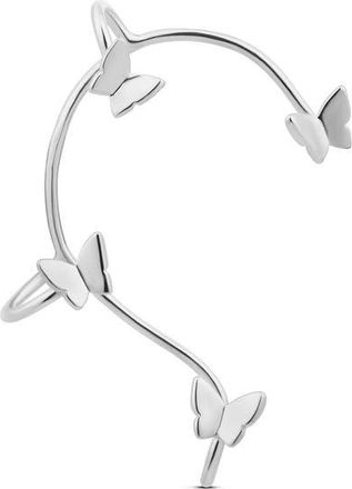 SHYMI Butterfly 18k Gold Filled Ear Cuff in Silver at Nordstrom