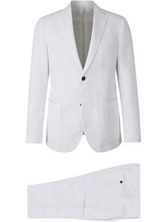 Incotex single-breasted suit - men - Cotton/Acetate/Linen/Flax/Viscose - 50 - White