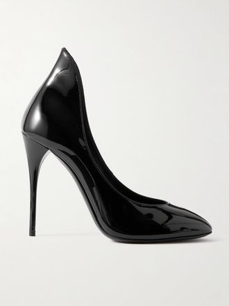 【関税&送料込】Alaia Decollete Le Coeur In Vernice ALAÏA Le Cœur patent-leather and PVC slingback pumps | NET-A