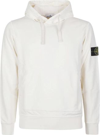 Stone Island Regular-fit Hoodie met Pouch Pocket - Heren - Hoodies - Wit - 2XL - Katoen - Hoodies & sweatvesten