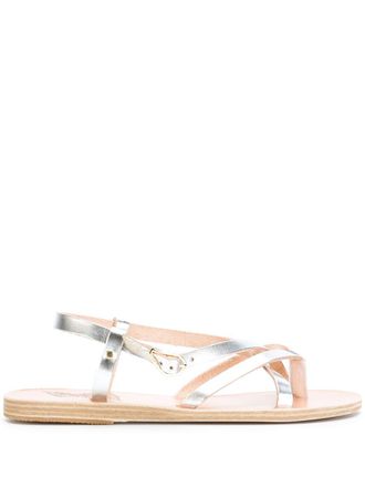 Ancient Greek Sandals Semele flat sandals - Metallic