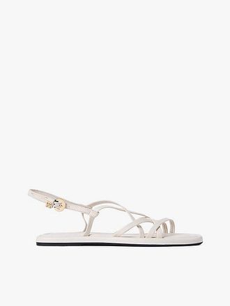 Tommy Hilfiger Sandalias planas de piel con tiras cruzadas