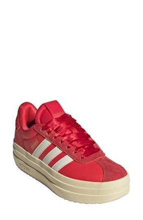 adidas VL Court Bold Platform Sneaker in Ruby/Off White/Scarlet at Nordstrom Rack, Size 8