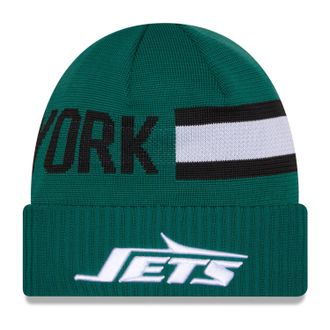 New Era NFL Sideline Tech Knit Beanie - New York Jets Forest Green