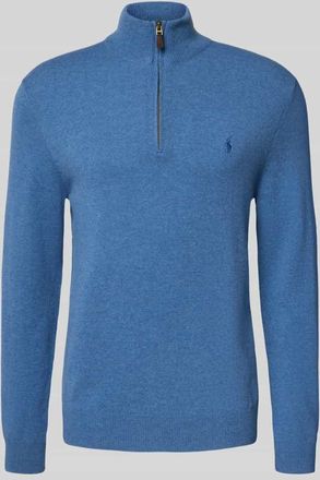Polo Ralph Lauren Strickpullover mit gerippten Abschlüssen in Blau, Größe XXL