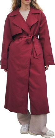 Next Cotton Blend Trench Coat in Red at Nordstrom, Size 10 Us