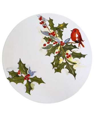 ABBIAMO TUTTO Winterwonderland Round Flat Platter/Cake Plate