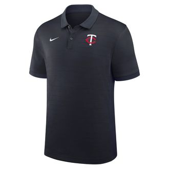 Nike Minnesota Twins Authentic Collection Striped Victory Nike Mens Dri-FIT MLB Polo in Blue | 03BG0GJ9TIS-P81